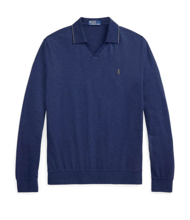 Polo Ralph Lauren Textured Jersey Long Sleeve Polo Shirt