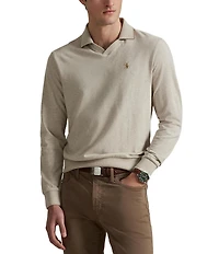 Polo Ralph Lauren Textured Jersey Long Sleeve Polo Shirt