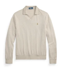 Polo Ralph Lauren Textured Jersey Long Sleeve Polo Shirt