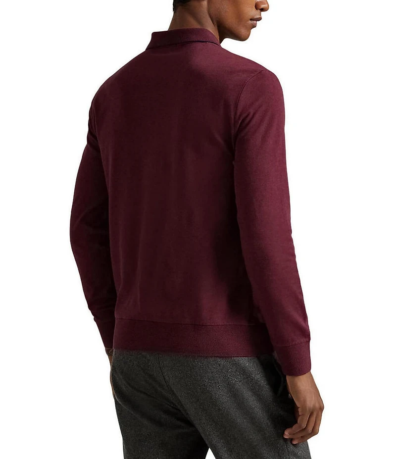 Polo Ralph Lauren Textured Jersey Long Sleeve Polo Shirt