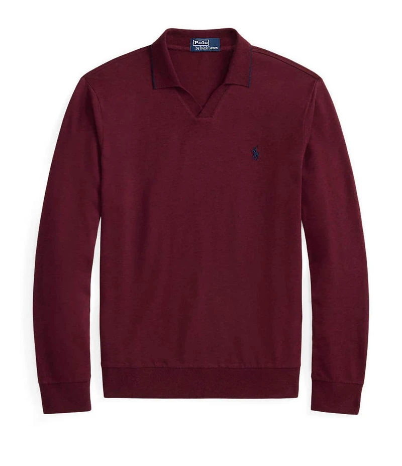 Polo Ralph Lauren Textured Jersey Long Sleeve Polo Shirt