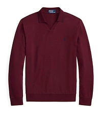 Polo Ralph Lauren Textured Jersey Long Sleeve Polo Shirt