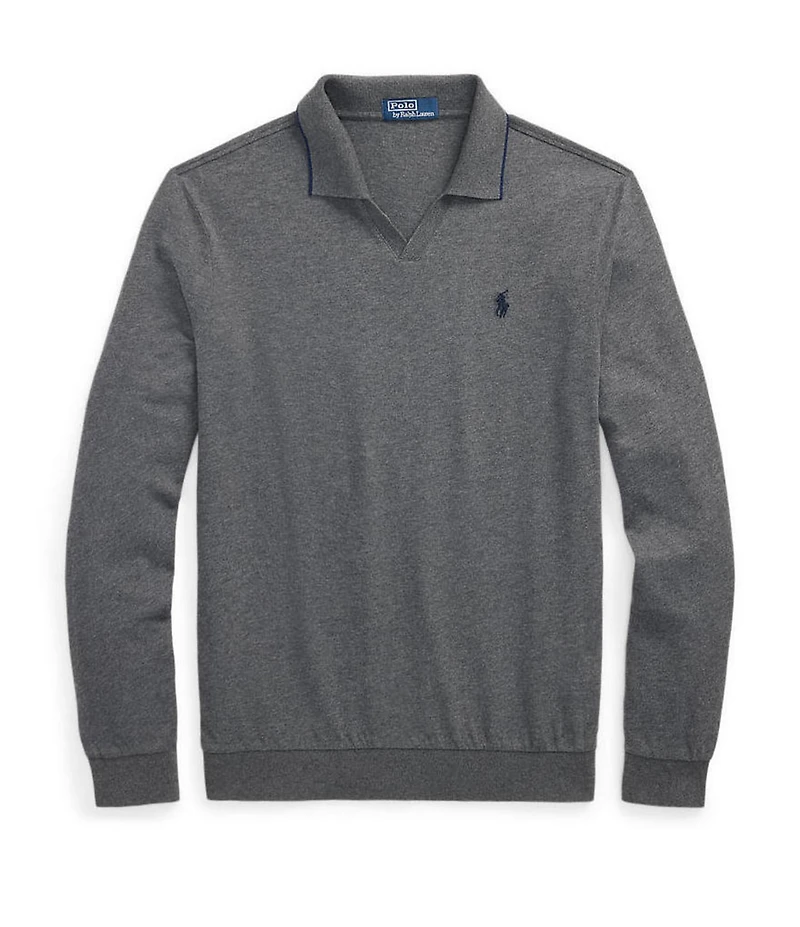 Polo Ralph Lauren Textured Jersey Long Sleeve Polo Shirt