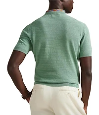 Polo Ralph Lauren Textured Linen-Blend Short Sleeve Sweater