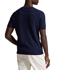 Polo Ralph Lauren Textured Linen Blend Short Sleeve Sweater