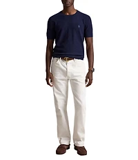 Polo Ralph Lauren Textured Linen Blend Short Sleeve Sweater