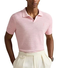 Polo Ralph Lauren Textured Linen-Blend Short Sleeve Sweater