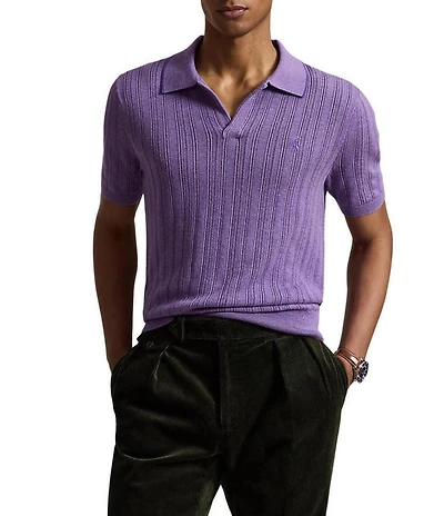 Polo Ralph Lauren Textured Short Sleeve Polo Sweater