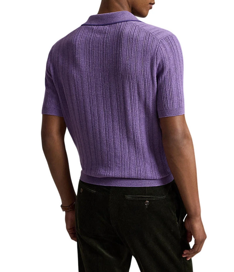 Polo Ralph Lauren Textured Short Sleeve Polo Sweater