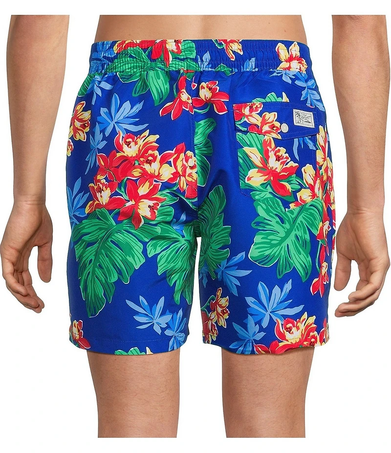 Polo Ralph Lauren Traveler Classic 5.75#double; Inseam Topical Floral Swim Trunks