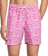 Polo Ralph Lauren Traveler Classic 5.75#double; Inseam Troical Elephant Swim Trunks