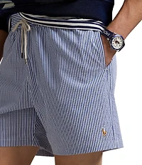 Polo Ralph Lauren Traveler Classic Bengal-Stripe 5.75 Inseam Swim Trunks