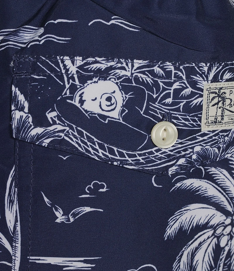 Polo Ralph Lauren Traveler Polo Bear 5.75#double; Inseam Swim Trunks