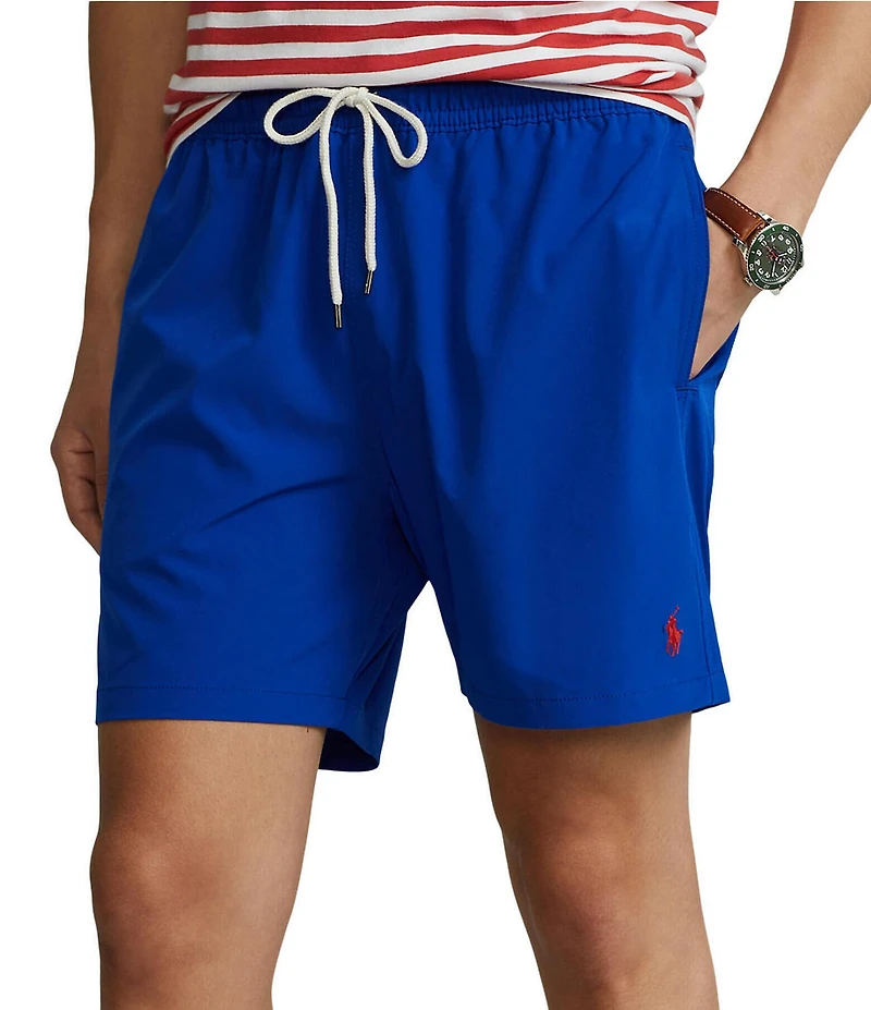 Polo Ralph Lauren Traveler Solid 5.75#double; Inseam Swim Trunks