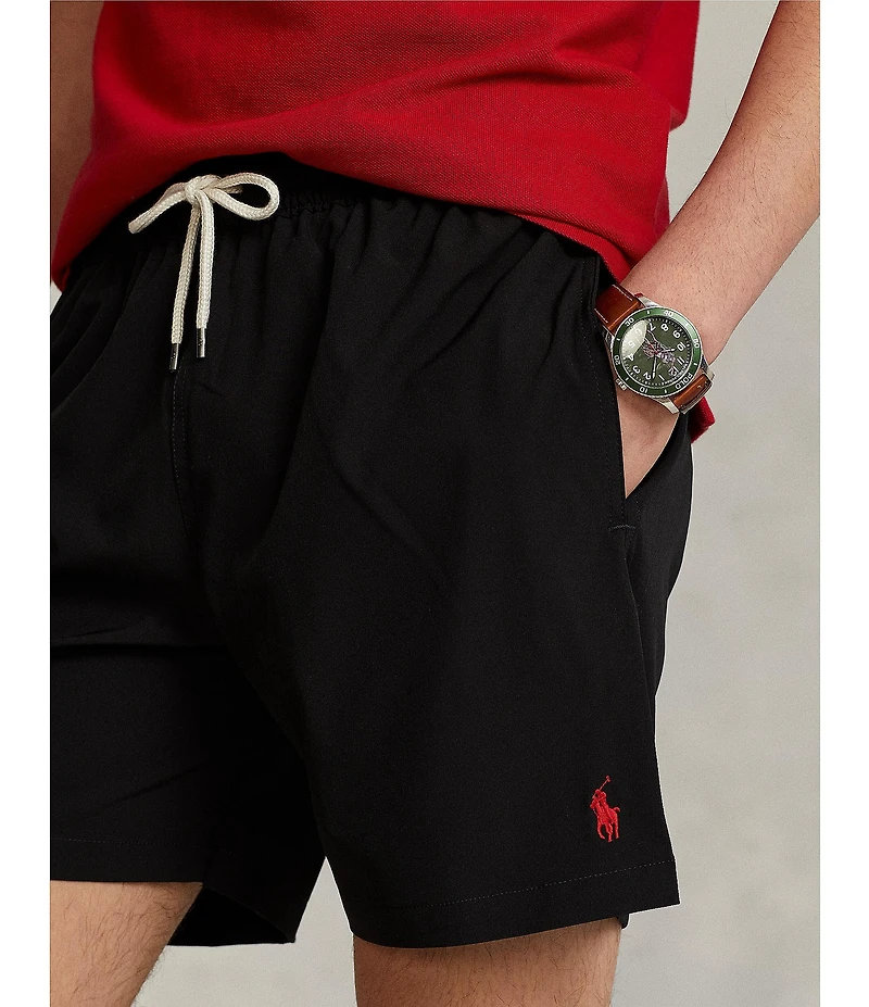 Polo Ralph Lauren Traveler Solid 5.75#double; Inseam Swim Trunks