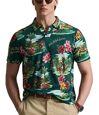 Polo Ralph Lauren Tropical Floral Jersey Short Sleeve Polo Shirt
