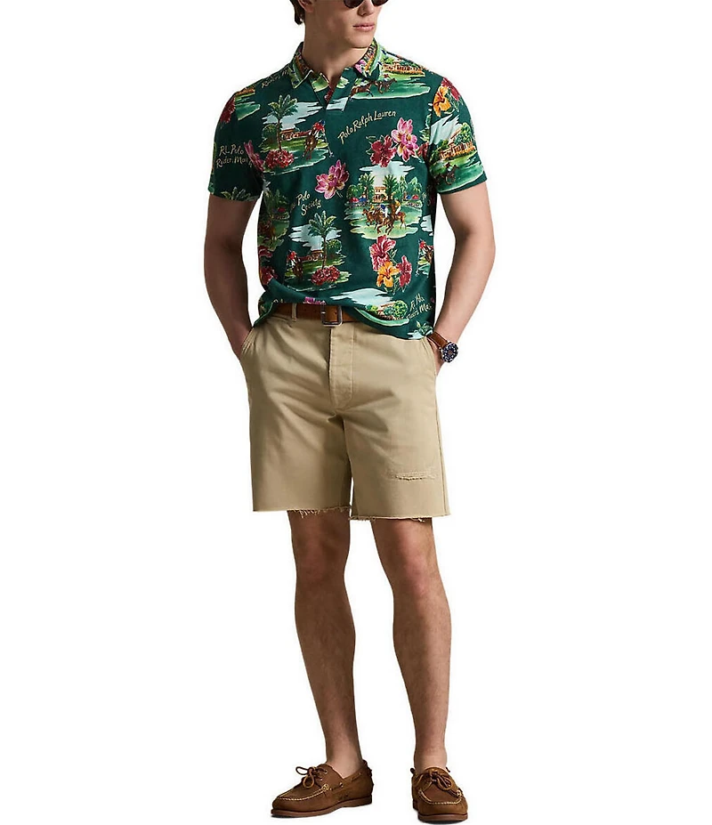 Polo Ralph Lauren Tropical Floral Jersey Short Sleeve Polo Shirt