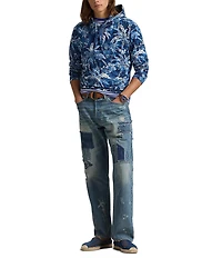 Polo Ralph Lauren Tropical-Print Jersey Long Sleeve Hoodie T-Shirt