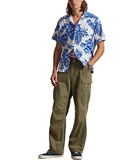 Polo Ralph Lauren Tropical Print Oxford Short Sleeve Woven Camp Shirt