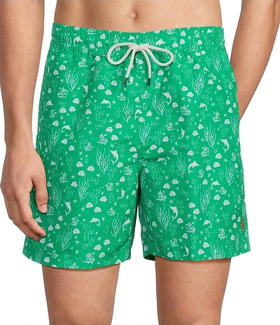 Polo Ralph Lauren Underwater 5 3/4#double; Inseam Traveler Swim Trunks