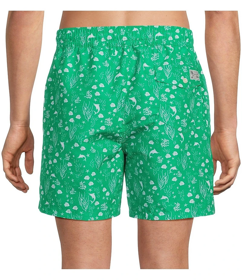 Polo Ralph Lauren Underwater 5 3/4#double; Inseam Traveler Swim Trunks