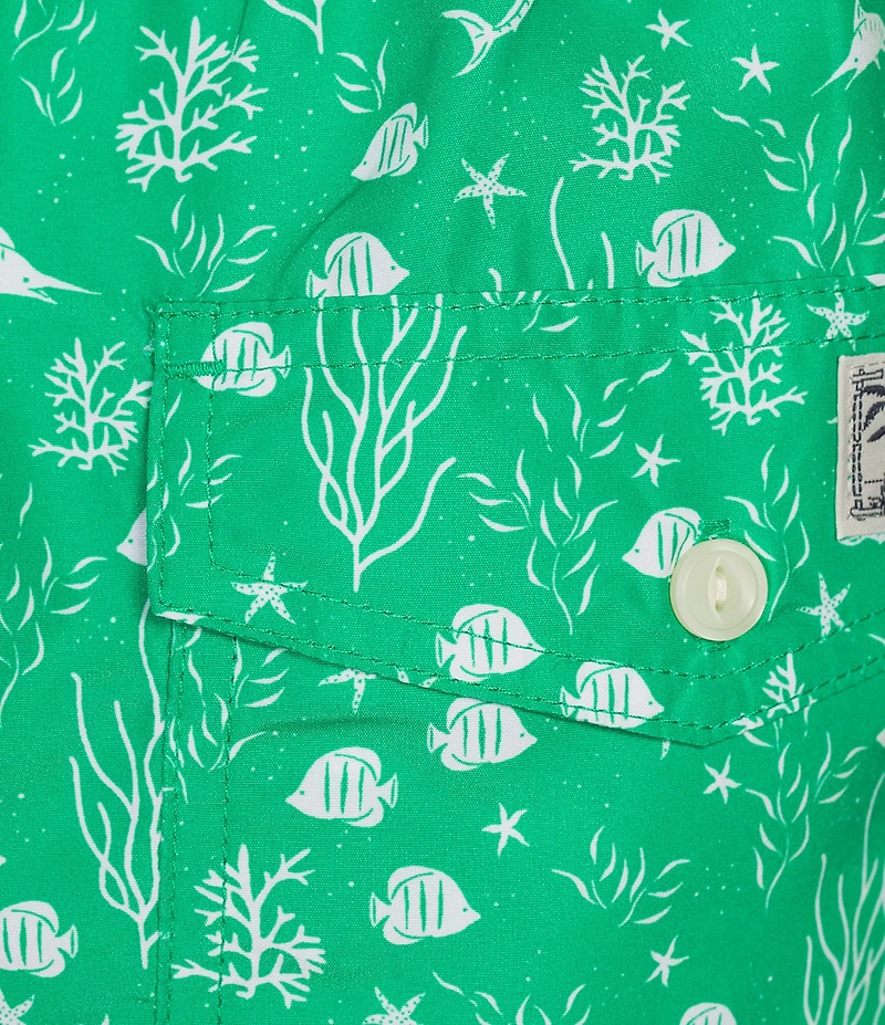Polo Ralph Lauren Underwater 5 3/4#double; Inseam Traveler Swim Trunks