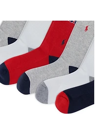 Polo Ralph Lauren USA Crew Socks 6-Pack
