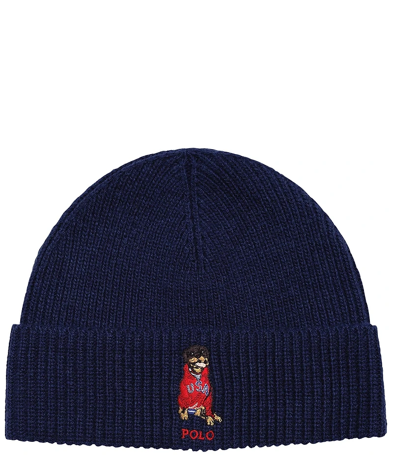 Polo Ralph Lauren USA Dog Wool Blend Beanie