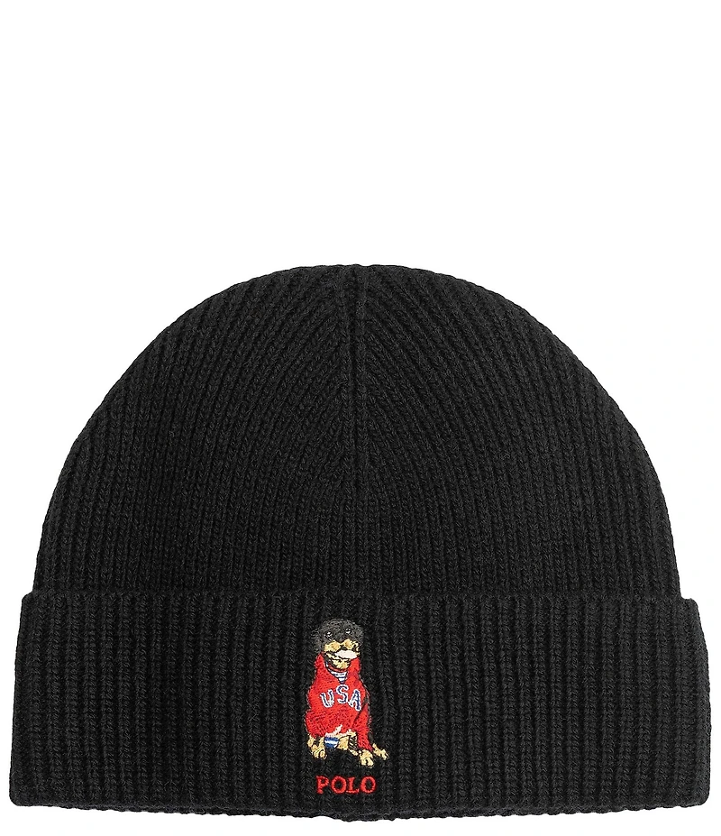 Polo Ralph Lauren USA Dog Wool Blend Beanie