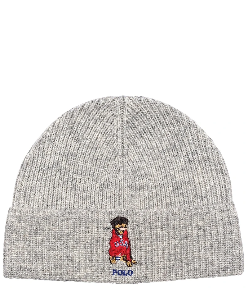 Polo Ralph Lauren USA Dog Wool Blend Beanie