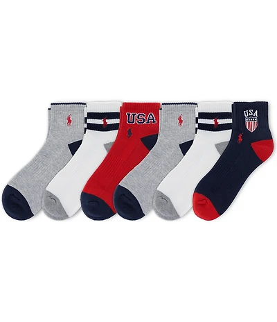 Polo Ralph Lauren USA Quarter Socks 6-Pack