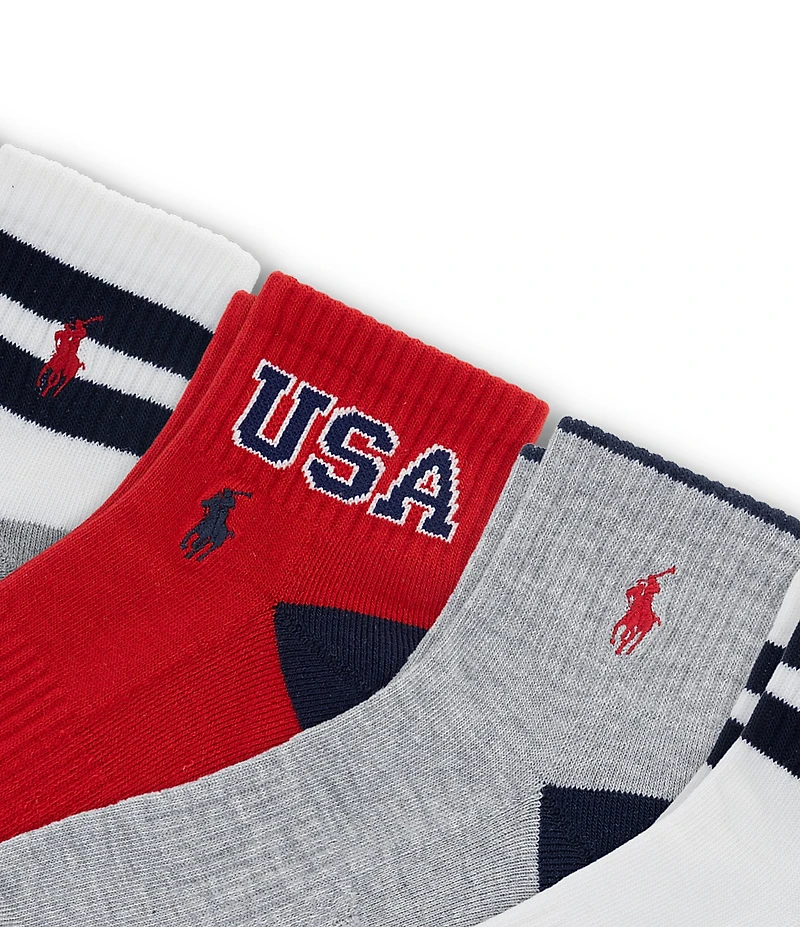 Polo Ralph Lauren USA Quarter Socks 6-Pack