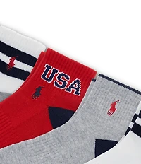 Polo Ralph Lauren USA Quarter Socks 6-Pack