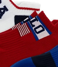 Polo Ralph Lauren USA Stadium Low Cut Ankle Socks 6-Pack