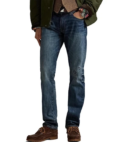 Polo Ralph Lauren Varick Slim Straight Distressed Jeans