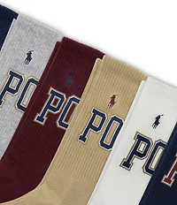 Polo Ralph Lauren Varsity Logo Crew Socks 6-Pack