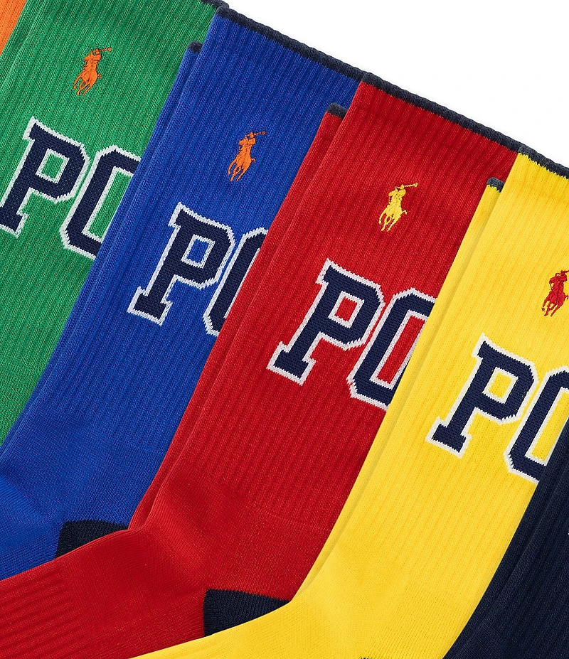 Polo Ralph Lauren Varsity Logo Crew Socks 6-Pack