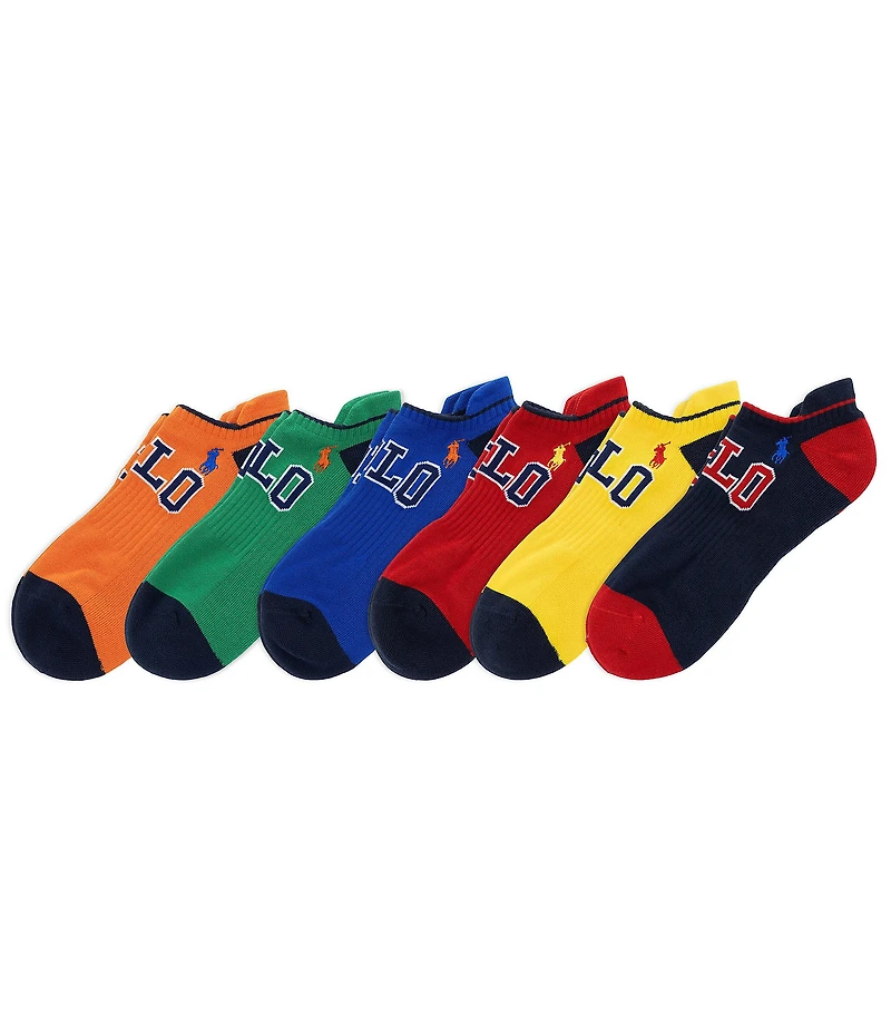 Polo Ralph Lauren Varsity Logo Low Cut Ankle Socks 6-Pack