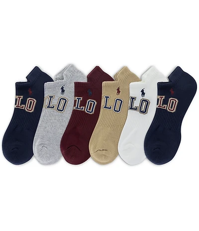 Polo Ralph Lauren Varsity Logo Low-Cut Socks 6-Pack