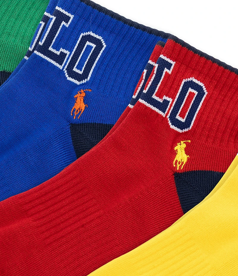 Polo Ralph Lauren Varsity Logo Quarter Socks 6-Pack