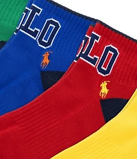 Polo Ralph Lauren Varsity Logo Quarter Socks 6-Pack