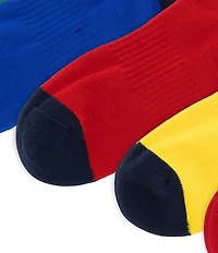 Polo Ralph Lauren Varsity Logo Quarter Socks 6-Pack