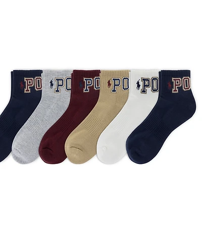 Polo Ralph Lauren Varsity Logo Quarter Socks 6-Pack