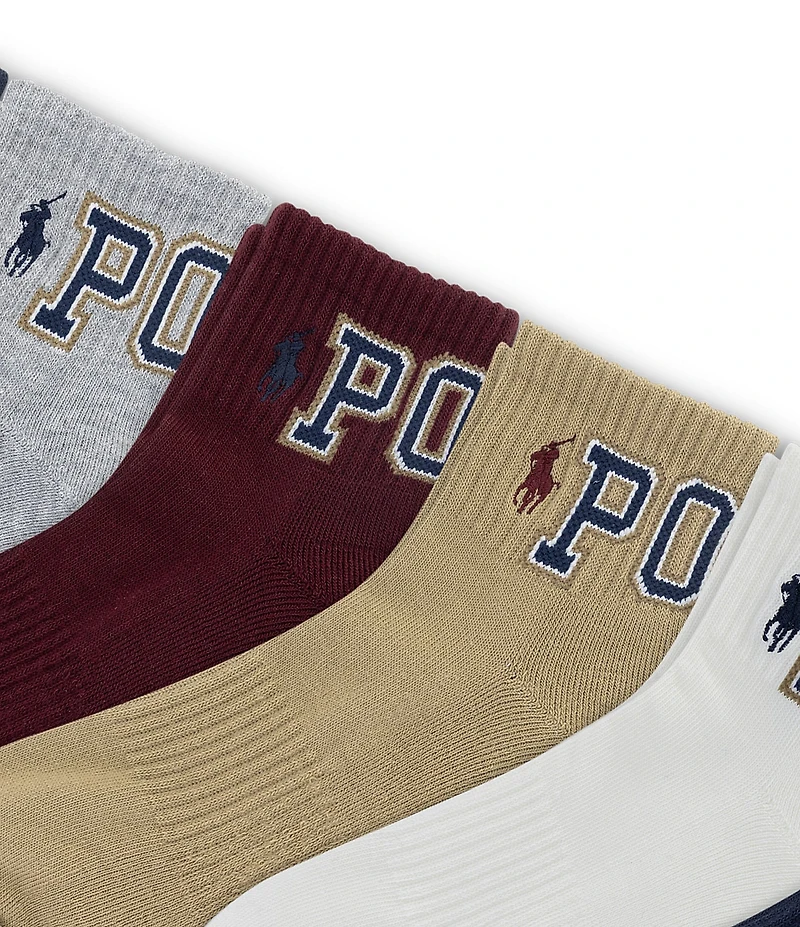 Polo Ralph Lauren Varsity Logo Quarter Socks 6-Pack