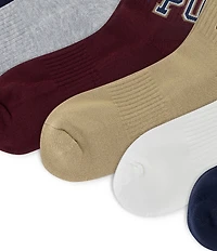 Polo Ralph Lauren Varsity Logo Quarter Socks 6-Pack