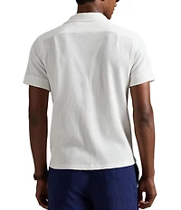 Polo Ralph Lauren Waffle-Knit Cotton-Linen Short Sleeve Woven Camp Shirt