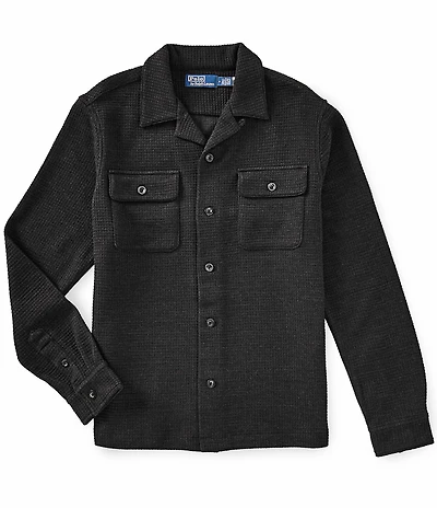 Polo Ralph Lauren Waffle Knit Long Sleeve Woven Camp Shirt