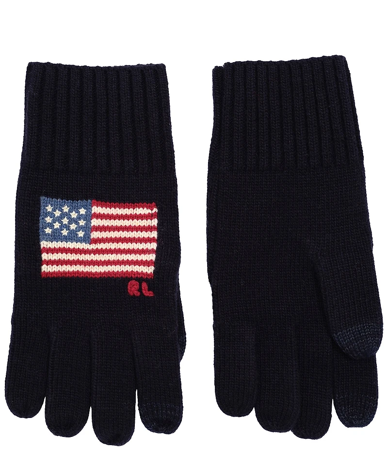 Polo Ralph Lauren Warm Blend Flag Design Gloves