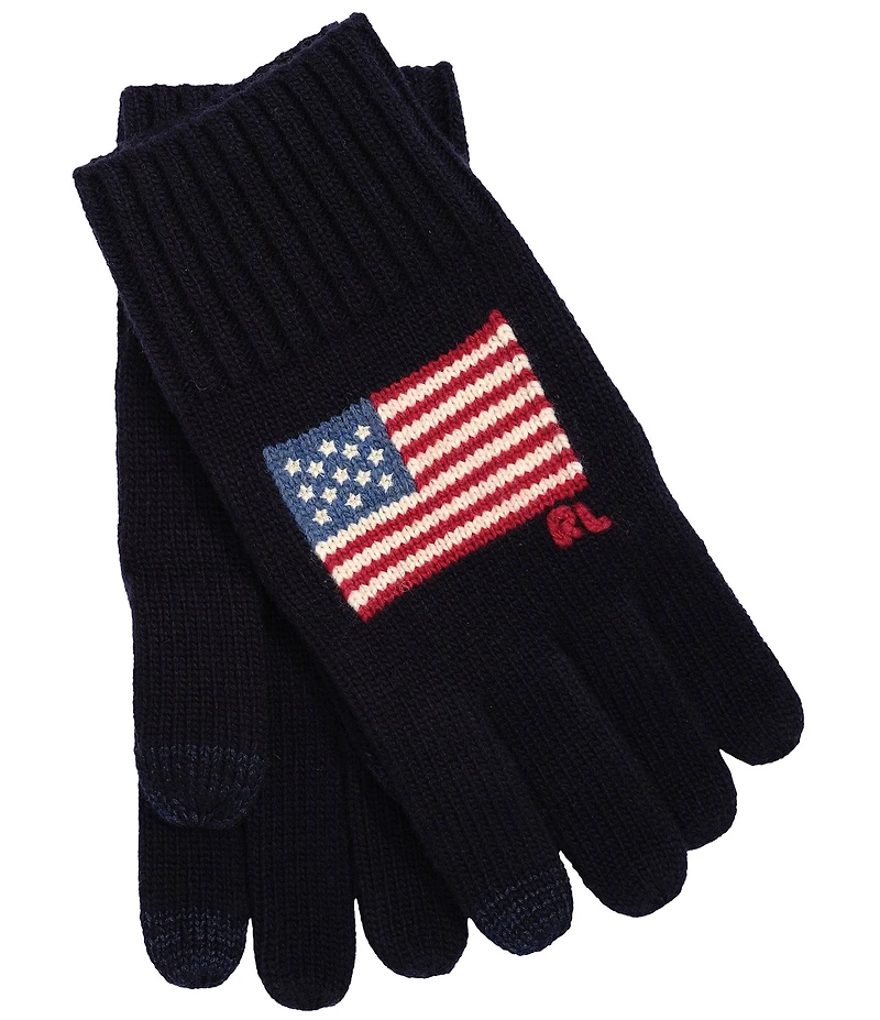 Polo Ralph Lauren Warm Blend Flag Design Gloves