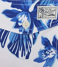 Polo Ralph Lauren White Tropical Traveler Classic Swim Trunks